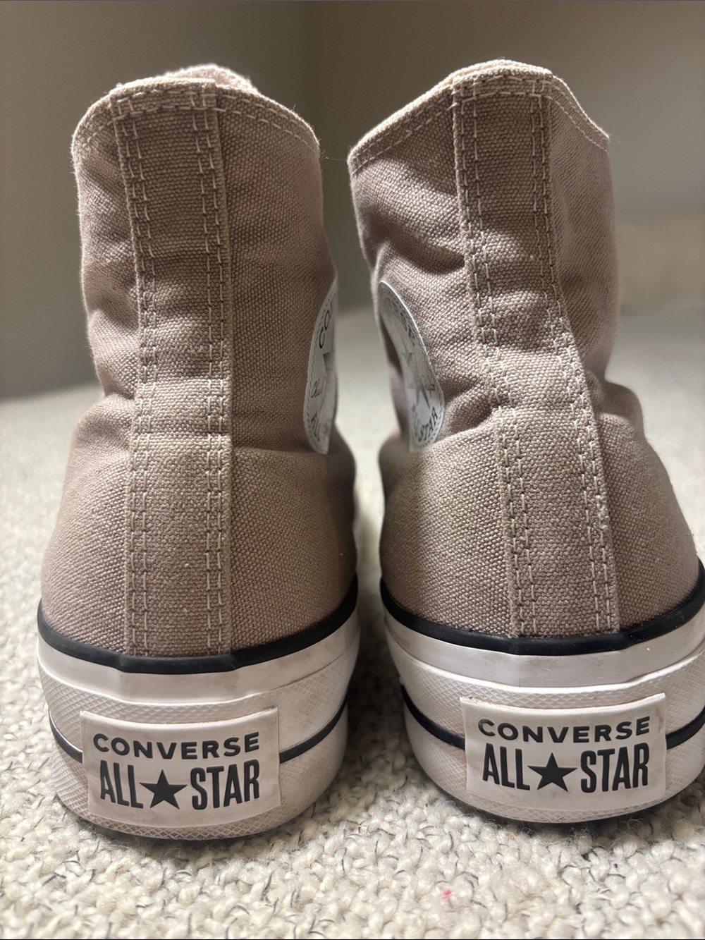 Converse Chuck Taylor All Star Lift Platform Hi Top Sneakers Wonder Stone - Picture 5 of 11